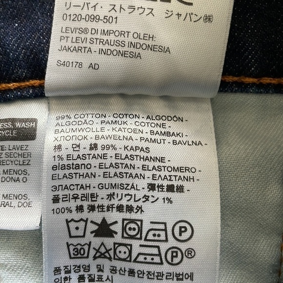 Levi’s Men’s 504 Straight Jeans Darkwash 38/32 - Picture 7 of 9